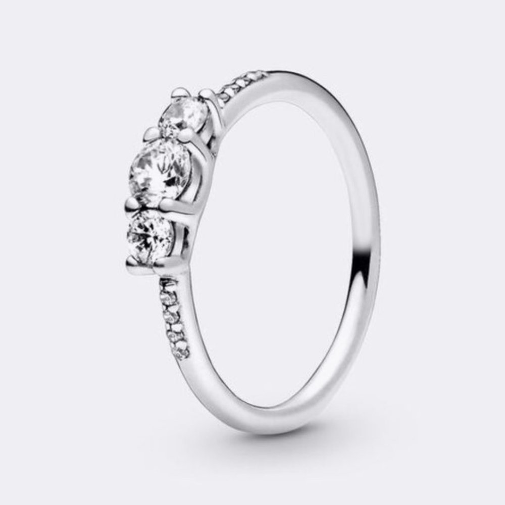 Pandora Clear Three-Stone Ring